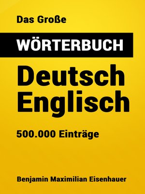 cover image of Das Große Wörterbuch Deutsch--Englisch